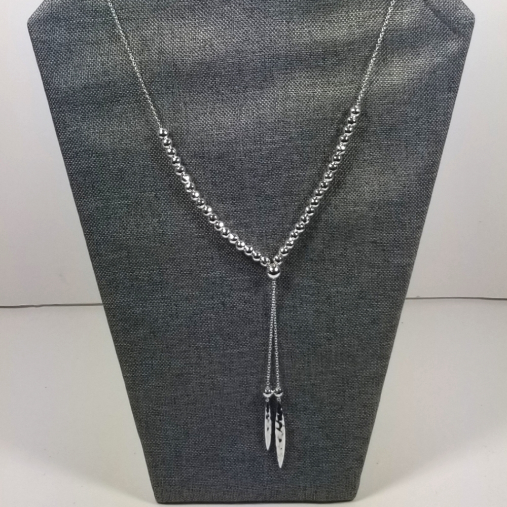 Gorjana Laguna Adjustable Lariat Necklace Silver